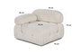 Atelier Del Sofa Sofá 1 Plaza Beige 95x95x75 cm